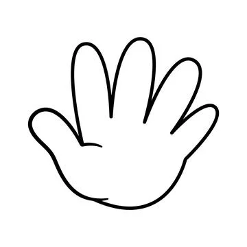 Hand Showing the Number Five Vector Illustration Stock Illustration