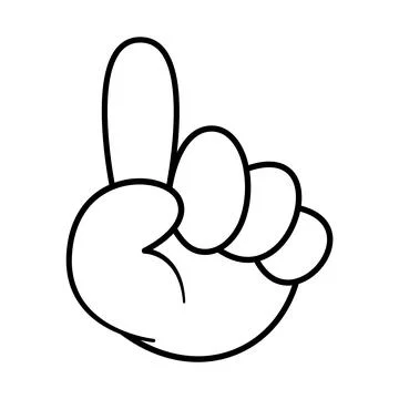 Hand Showing Number One Vector Illustration Stock Illustration