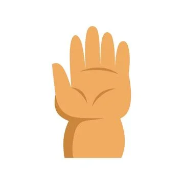 Hand showing open palm and five fingers greeting Stock Illustration