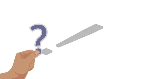 Hand showing question mark on a white background Illustrazione stock