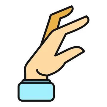 Hand showing small size gesture, measuring something tiny Stock Illustration
