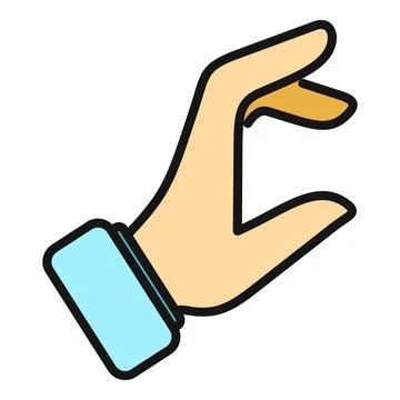 Hand showing small size gesture icon Stock Illustration