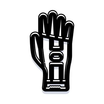 Hand showing stop gesture or high five Stock Illustration