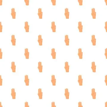 Hand showing three fingers counting gesture pattern Stock Illustration