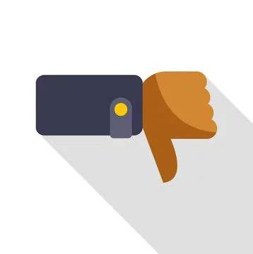 Hand showing thumbs down gesture disapproving negative feedback Stock Illustration
