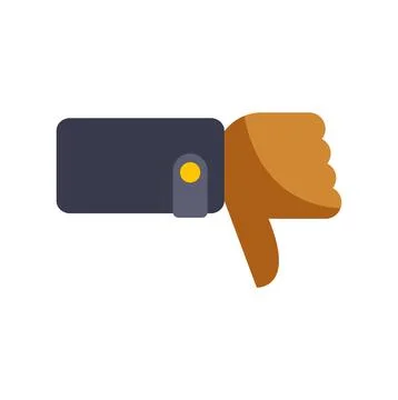 Hand showing thumbs down gesture for disapproval Stock Illustration