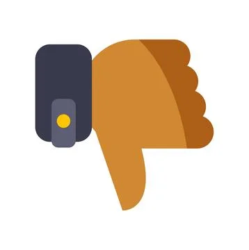 Hand showing thumbs down gesture signifying dislike or disapproval Stock Illustration