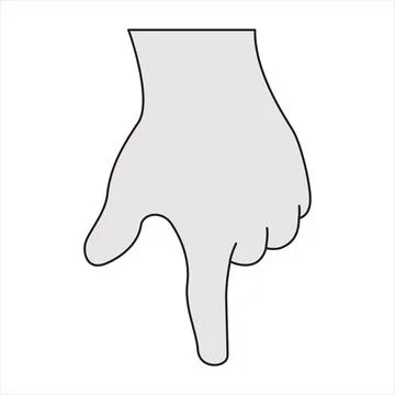 The hand shows different gestures Stock Illustration