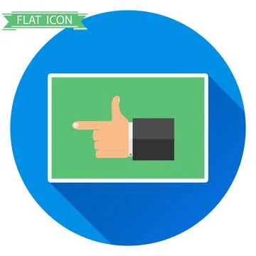 The hand shows the direction of the finger イラスト素材