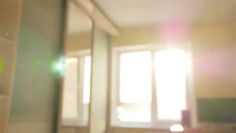 Hand shows the gesture OK. Interior of the room. Sun rays. Slow motion Stock Footage 91618467