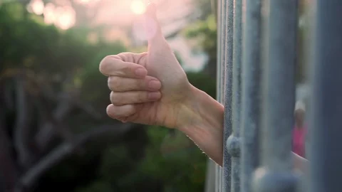 Hand shows various gestures. Different emotions with gestures. Stock Footage 121803115