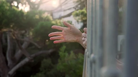 Hand shows various gestures. Different emotions with gestures. Stockbeeldmateriaal 121803150