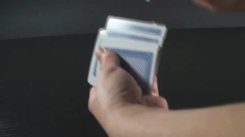 Hand Shuffling Cards Point Of View-Shot Stock Footage 35231153