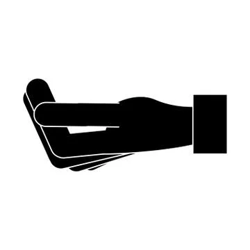 Hand sideview icon image Stock Illustration