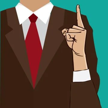 Hand sign caution Illustrazione stock