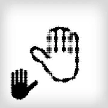 Hand sign dots. Vector. Stock Illustration