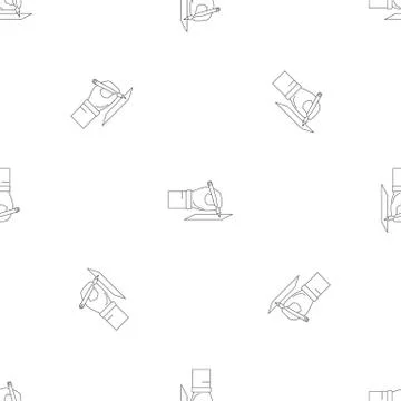 Hand sign election pattern seamless vector Stock Illustration