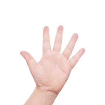Hand sign five Stock Photos