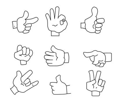 Hand sign Stock Illustration
