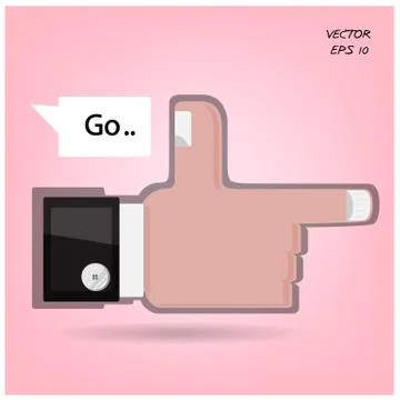 Hand sign Stock Illustration