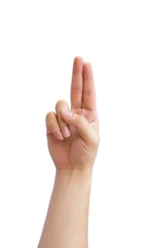 Hand sign Language Foto stock
