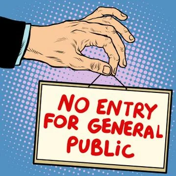Hand sign no entry for general public Stock-Illustration