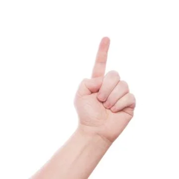 Hand sign one Stock Photos