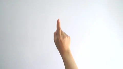 Hand sign posture click in isolated Stock Footage 133291323