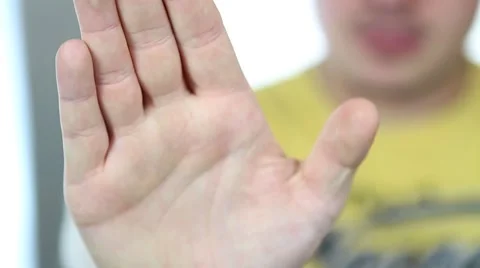 Hand sign STOP Stock Footage 68749869