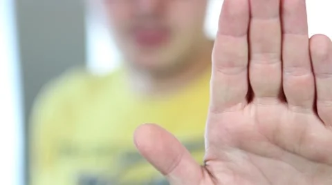 Hand sign STOP Stock Footage 68749907