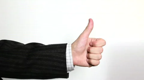 Hand sign: thumb up, down and scolding 스톡 동영상 837757
