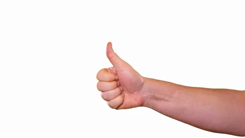 Hand sign thumbs up Stock Footage 122295781