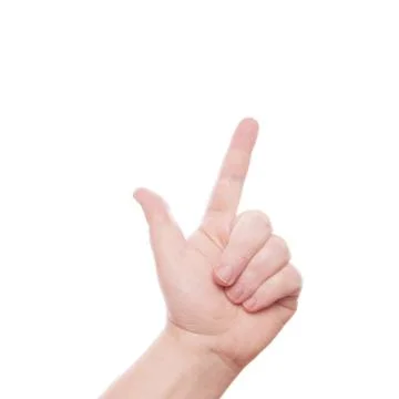 Hand sign two Stock Photos