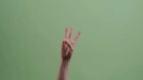 Hand Signals Countdown From Five in Fron... | Stock Video | Pond5