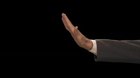 Hand signals Stop Stock Footage 754560