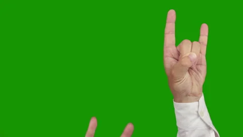 Hand signs on chroma key 스톡 동영상 106485338