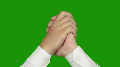 Hand signs on chroma key Видео 106485346