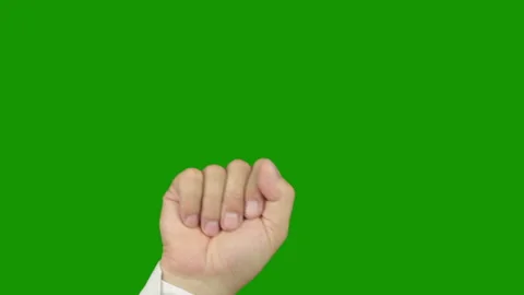 Hand signs on chroma key Видео 106485353