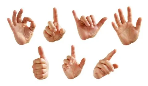 Hand signs Stock Photos