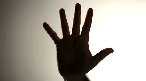 Hand silhouette Video stock 8998957
