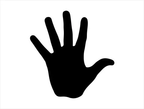 Hand silhouette vector art Stock Illustration