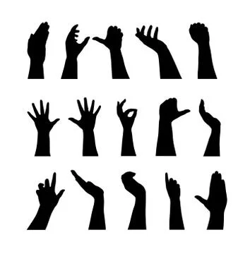 Hand silhouettes Stock Illustration