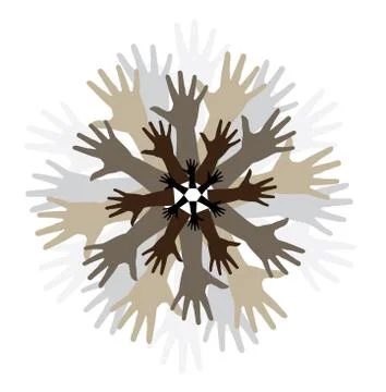 Hand silhouettes Stock Illustration