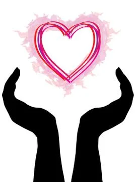 Hand silhouettes Stock Illustration