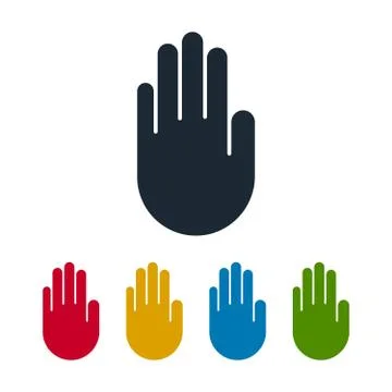 Hand silhouettes Ilustración de archivo