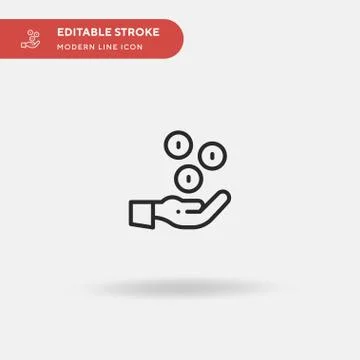 Hand Simple vector icon. Illustration symbol design template for web mobile U Stock Illustration