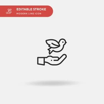 Hand Simple vector icon. Illustration symbol design template for web mobile U Stock Illustration