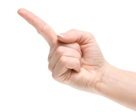 Hand simulating pressing something Stock Photos