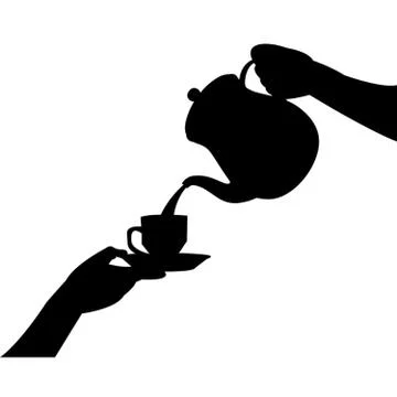 Hand sipping tea in cup Stock-Illustration