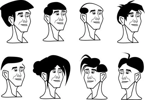 Hand skecth face Stock-Illustration